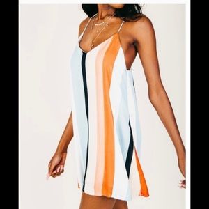 NWT Style Rack Multi colored striped Sundress